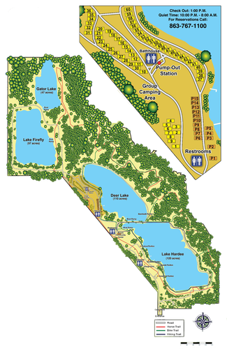 Cartographic map of Hardee Lakes